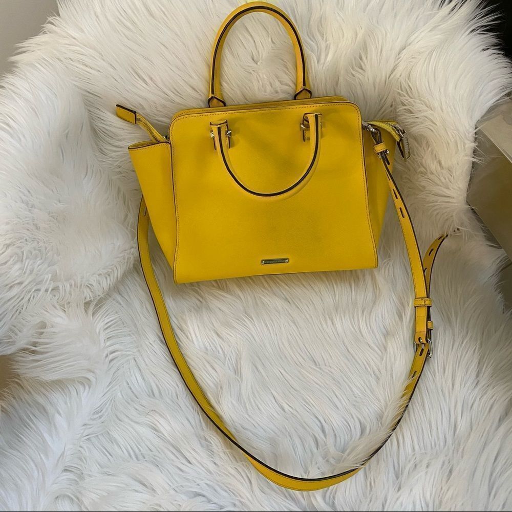 Rebecca Minkoff Yellow Avery Leather Tote Bag